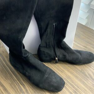 Prada Black vintage suede boots